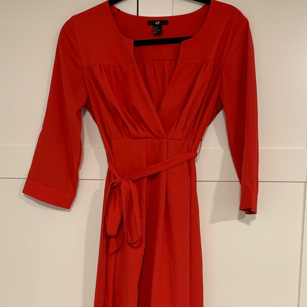 H&M dress.  Orange/Red.
